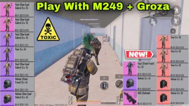 Groza + M249 Refined – No Launcher op Combo Pubg Metro Royale mode Gameplay
